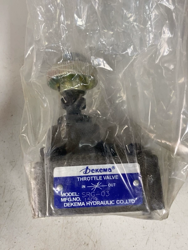 Speed Control Valve Dekema SRG-03 Hydraulic Flow Regulator