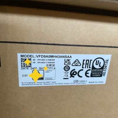 Delta VFD9A0MH43ANSAA Variable Frequency Drive 9A 4HP