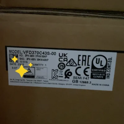 Variable Frequency Drive Delta VFD370C43S-00 37kW AC