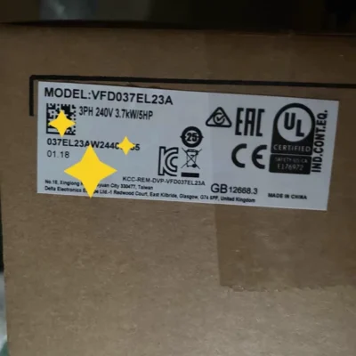 Delta VFD037EL23A Drive for Pumps, Fans and Conveyors