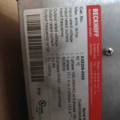 Industrial Motion Control BECKHOFF AX5106-0000 Drive