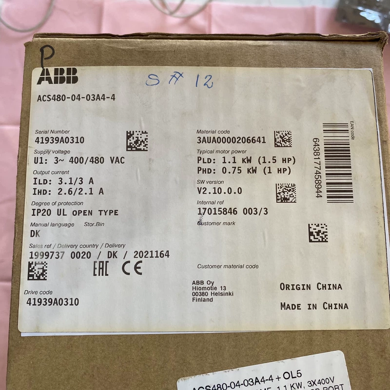 Variable Frequency Drive ABB ACS480-04-03A4-4 1.5kW